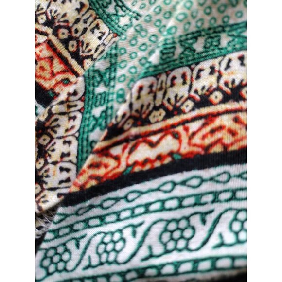 Cato Top Womens 26w Tie Waist Wrap Short Sleeve Aztec Southwestern Soft Stretch - Picture 5 of 13